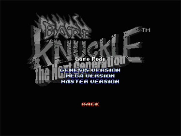 Bare Knuckle: The Next Generation - Screenshot - Game Title Image