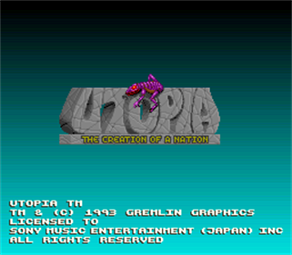 Utopia: The Creation of a Nation - Screenshot - Game Title Image