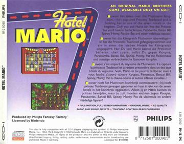 Hotel Mario - Box - Back Image