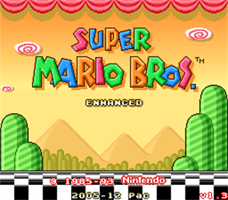 Super Mario Bros. Enhanced - Screenshot - Game Title Image