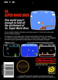 Vs. Super Mario Bros. - Fanart - Box - Back Image