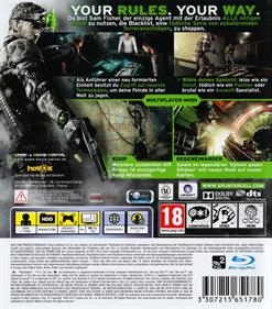 Tom Clancy's Splinter Cell: Blacklist - Box - Back Image