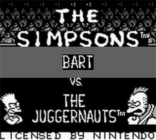 The Simpsons: Bart vs. the Juggernauts - Screenshot - Game Title Image