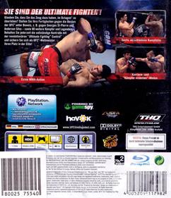 UFC 2009 Undisputed - Box - Back Image
