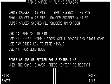 Flying Saucers - Screenshot - Game Title Image