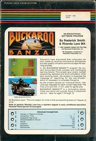 The Adventures of Buckaroo Banzai: Across the 8th Dimension! - Box - Back Image