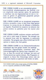 The Chess Game - Box - Back Image