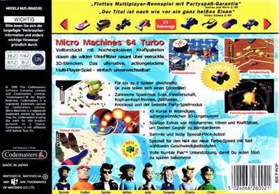 Micro Machines 64 Turbo - Box - Back Image
