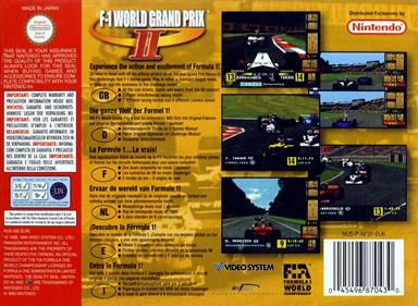 F-1 World Grand Prix II - Box - Back Image