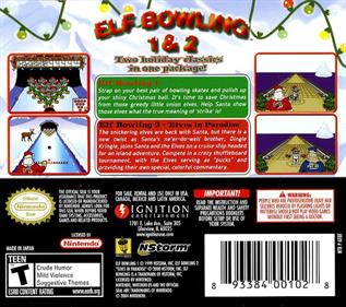 Elf Bowling 1 & 2 - Box - Back Image