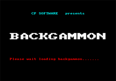 Backgammon (CP Software) - Screenshot - Game Title Image