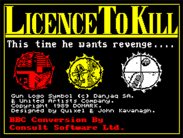 007: Licence to Kill - Screenshot - Game Title Image