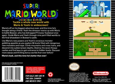 Super Mario World Widescreen Edition - Box - Back Image
