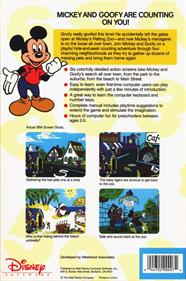 Mickey's Runaway Zoo - Box - Back Image