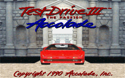 Test Drive III: The Passion - Screenshot - Game Title Image