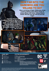 Batman: The Telltale Series: The Enemy Within - Fanart - Box - Back Image