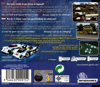 Test Drive Le Mans - Box - Back Image