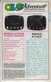 Missile Attack - Box - Back Image