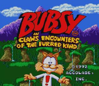 Bubsy Two-Fur - Screenshot - Game Title Image
