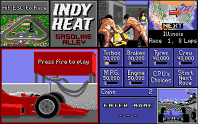 Indy Heat - Screenshot - Game Select Image