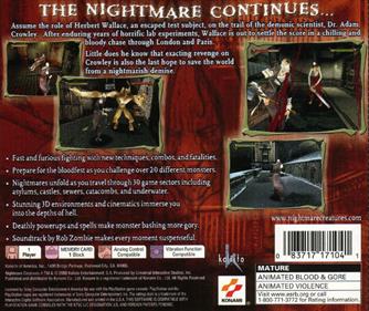 Nightmare Creatures II - Box - Back Image