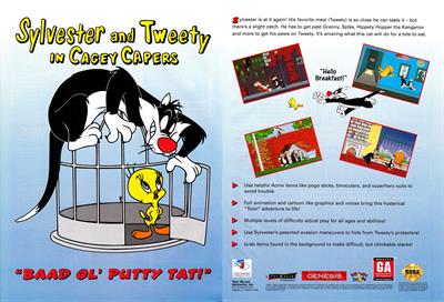 Sylvester and Tweety in Cagey Capers - Advertisement Flyer - Front Image