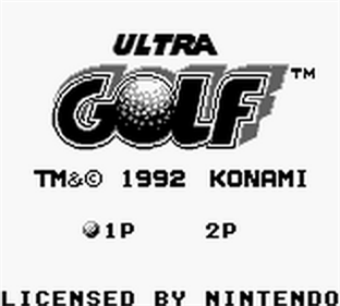Ultra Golf - Screenshot - Game Title Image