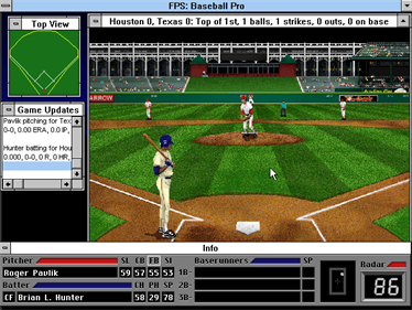 Front Page Sports: Baseball Pro '96 Season - Screenshot - Gameplay Image
