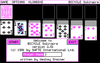 Bicycle Solitaire - Screenshot - Game Select Image