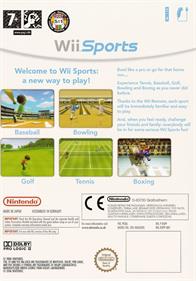 Wii Sports - Box - Back Image