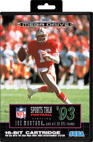 NFL Sports Talk Football '93 Starring Joe Montana - Box - Front - Reconstructed Image