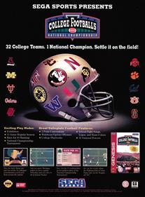 College Football's National Championship - Advertisement Flyer - Front Image