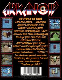 Arkanoid: Revenge of Doh - Box - Back