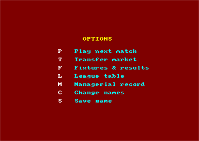 Big League Soccer - Screenshot - Game Select Image