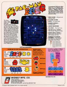 Pac-Man - Advertisement Flyer - Back Image