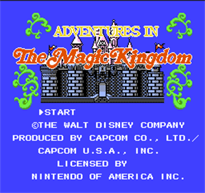 Adventures in the Magic Kingdom - Screenshot - Game Title Image