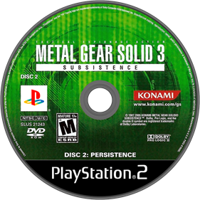 Metal Gear Solid 3: Subsistence - Disc Image