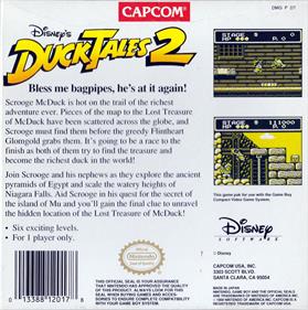 DuckTales 2 - Box - Back Image