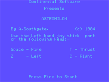 Astromilon - Screenshot - Game Title Image