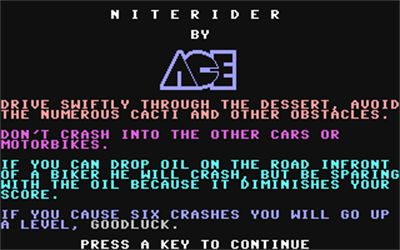 Niterider - Screenshot - Game Title Image