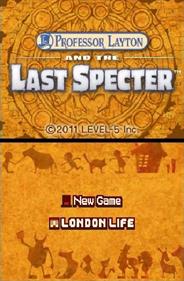 Professor Layton and the Last Specter - Screenshot - Game Title Image