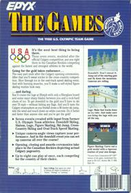 The Games: Winter Edition - Box - Back Image