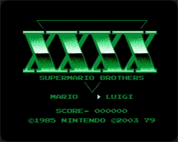 XXXX Super Mario Brothers - Screenshot - Game Title Image