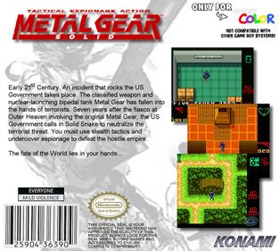 Metal Gear Solid - Box - Back - Reconstructed Image