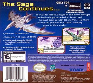 Zoids: Legacy - Box - Back Image