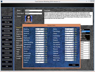 Total Extreme Wrestling 2010 - Screenshot - Game Select Image