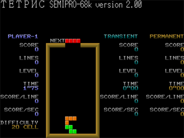 Tetris Semipro-68K - Screenshot - Gameplay Image