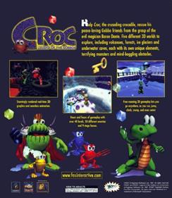 Croc: Legend of the Gobbos - Box - Back Image