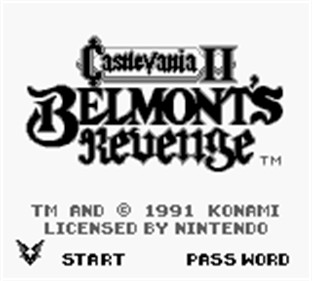Castlevania II: Belmont's Revenge - Screenshot - Game Title Image