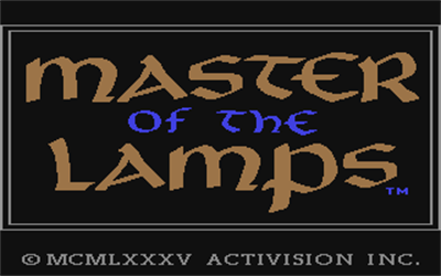 Master of the Lamps - Screenshot - Game Title Image
